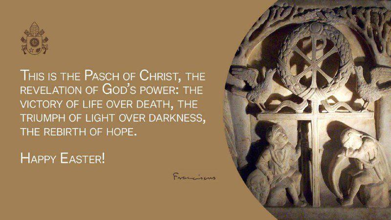 Ferenc pápa: "A feltámadás fénye világítsa meg elménket és térítse meg szívün...