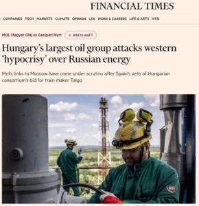 Az orosz kőolaj uniós betiltása végzetes öngól – írja a Financial Times. Az Eur...