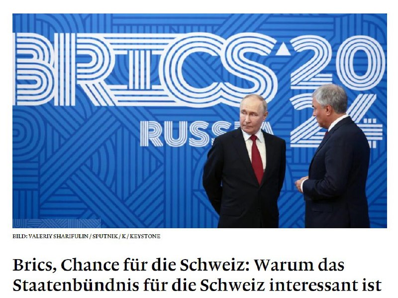 Svájcnak nagyobb hasznára válna a BRICS-országokkal való együttműködés, mint az ...
