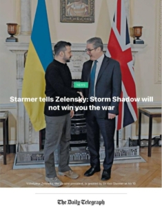 "A Storm Shadow nem nyeri meg a háborút"A The Daily Telegraph szerint Starmer ez...