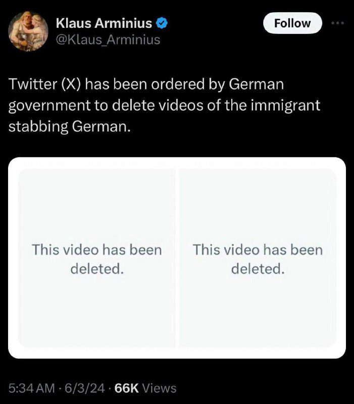 A német kormány arra kényszerítette a Twittert, hogy távolítsa el azt a videót, ...