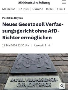 Bajorország: A pártok meg akarják akadályozni, hogy AfD-hez kötődő bírák csatlak...