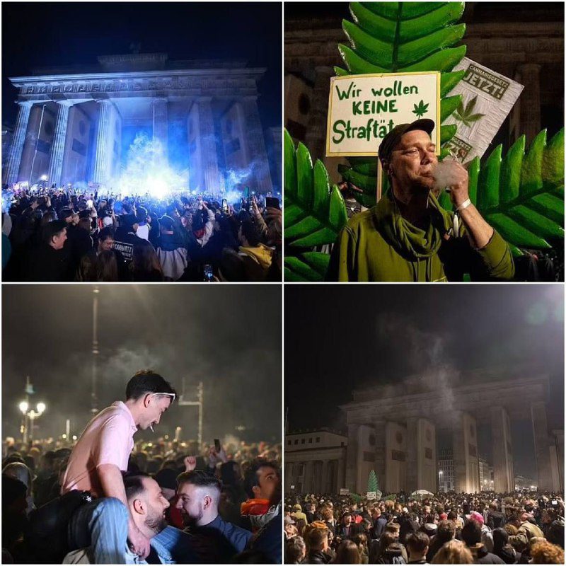 Több száz ember szívott nyilvánosan marihuánát Berlin központjában.Így ünnepelté...