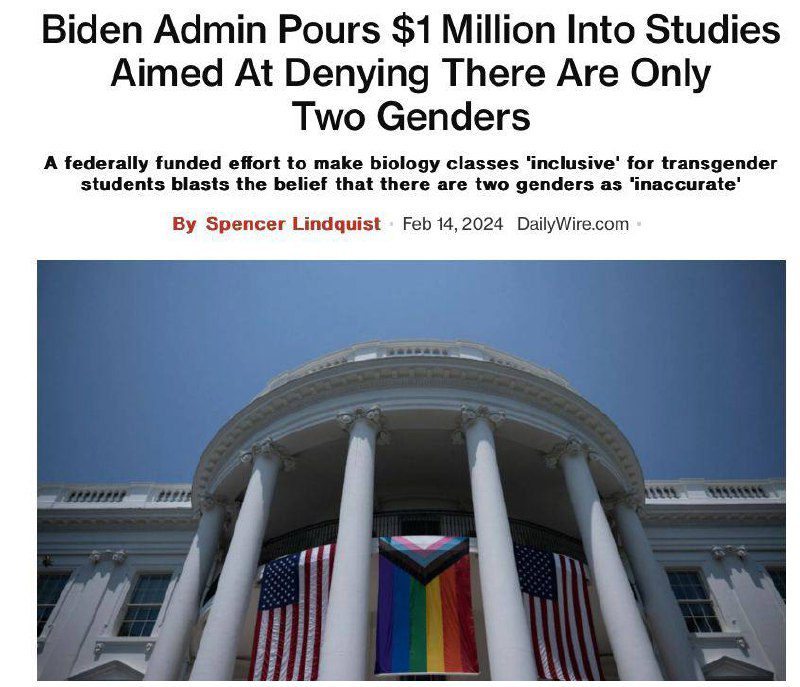 Biden 1 millió dollárt ígér a gender-kutatásra – The Daily WireHárom tudományos...