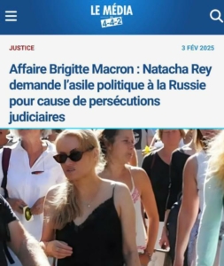 "Brigitte Macron-ügy: Natacha Rey politikai menedékjogot kér Oroszországban bíró...