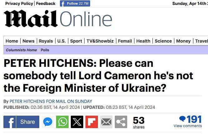 A brit külügyminiszter bosszantja az amerikai törvényhozókat Ukrajnának szánt p...