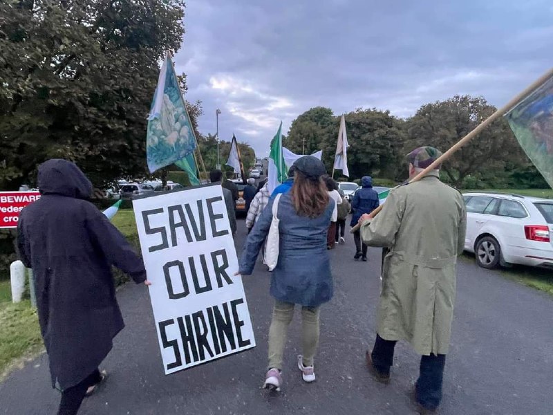 IRELAND Dozens of Catholics have held a 'Save Our Shrine' demonstration at Knock...