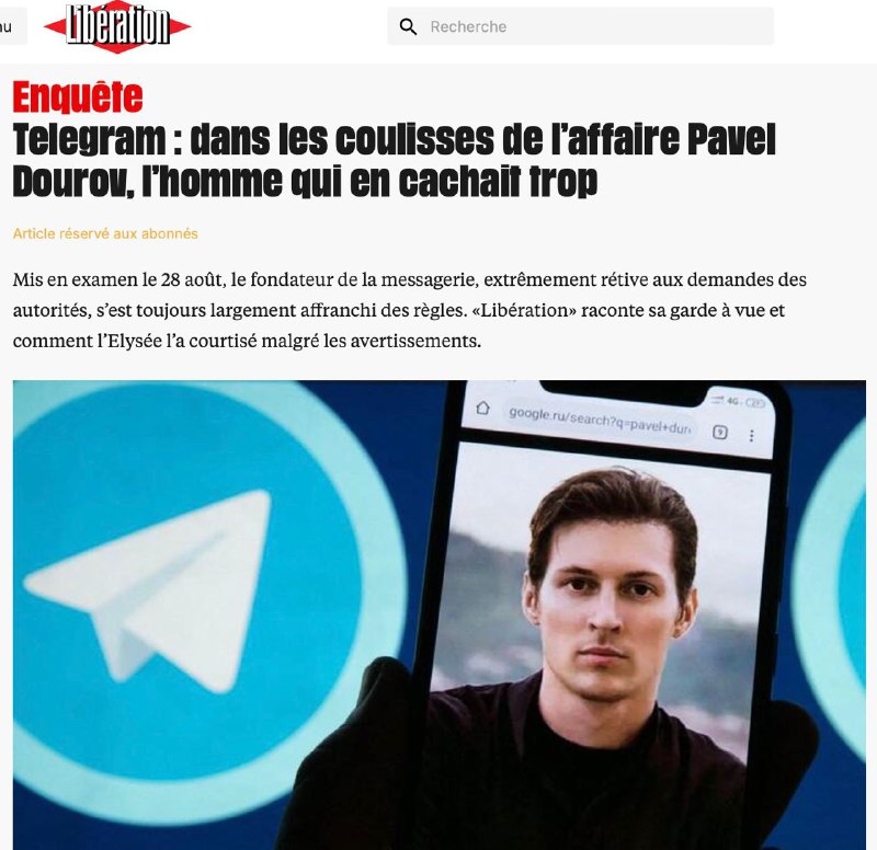 Durov az őrizetbe vétele előtt kapcsolatban állt a francia biztonsági szolgálato...