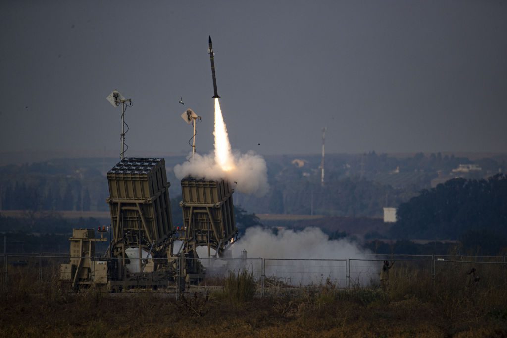 iron dome air systems fired against rockets launched from gaza