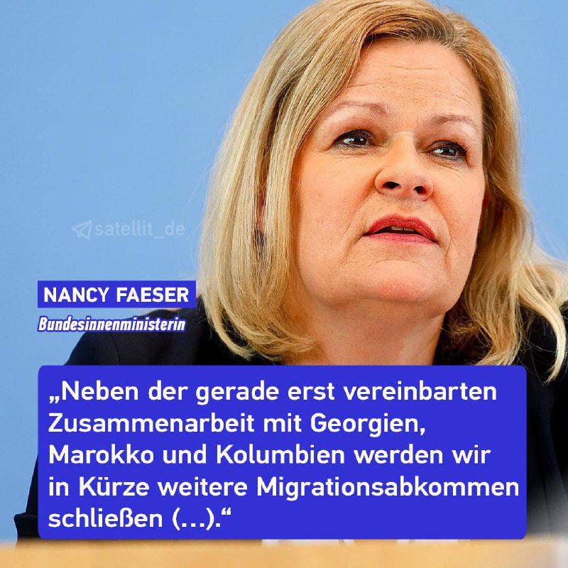 A Faeser további migrációs megállapodásokat jelent beA szövetségi kormány migrác...