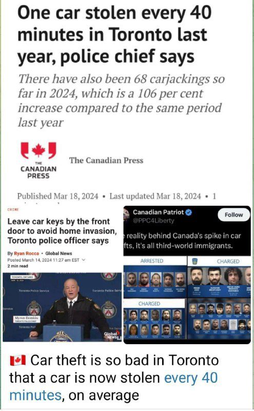 2023-ban 40 percenként loptak el egy autót TorontóbanA rendőrség széttárja a kez...