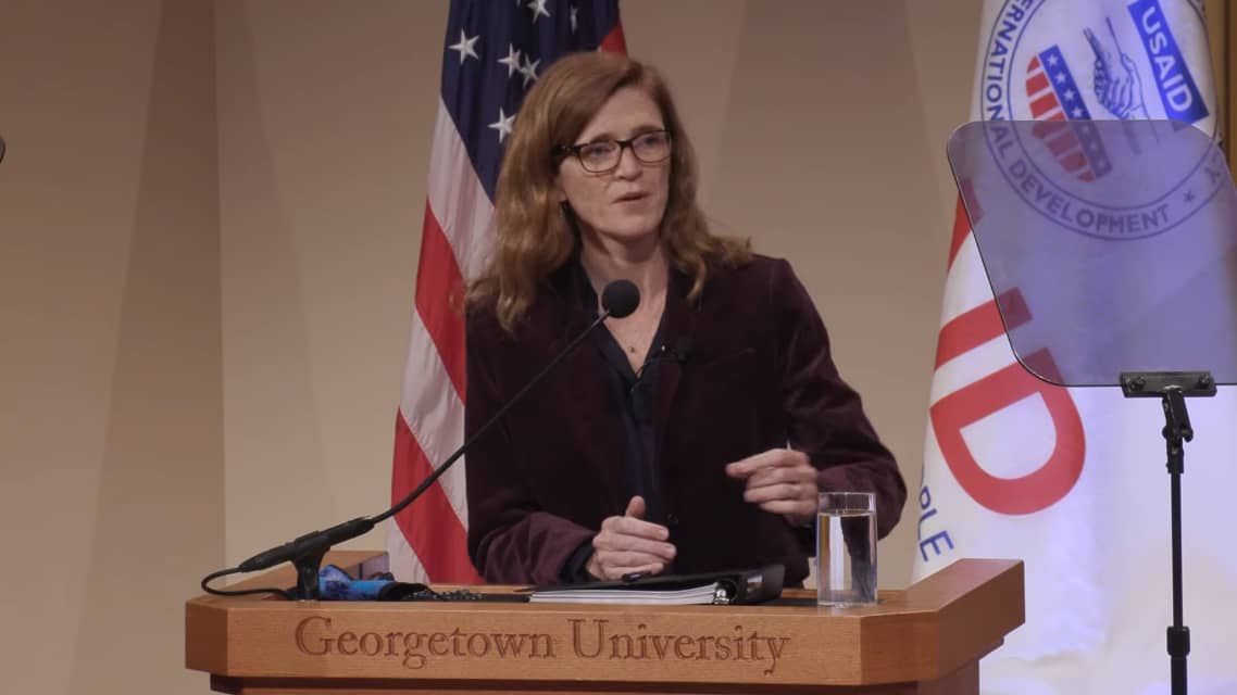 usaid video administrator samantha power on a new vision for global development [ kgzj4m2hfm 1138x640 1m46s]