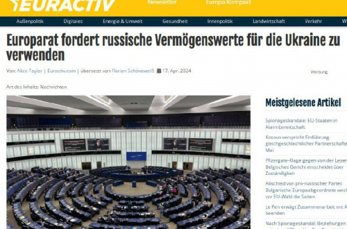 Az Európa Tanács az orosz eszközök felhasználását kéri Ukrajna számára! Az AfD ...