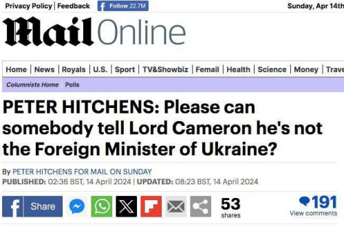 A brit külügyminiszter bosszantja az amerikai törvényhozókat Ukrajnának szánt p...
