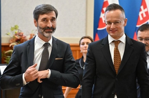 Juraj Blanár és magyar kollégája, Szijjártó Péter