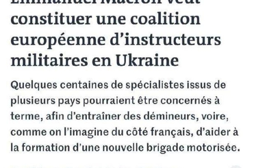 Macron koalíció létrehozását tervezi katonai kiképzők Ukrajnába küldésére - írja...