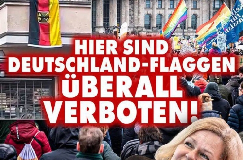 " Viszlát, fekete-piros-arany: itt mindenhol tilos a német zászló "Kezd...