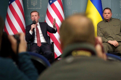 Sullivan Kijevbe látogatottJake Sullivan amerikai elnök nemzetbiztonsági tanácsa...
